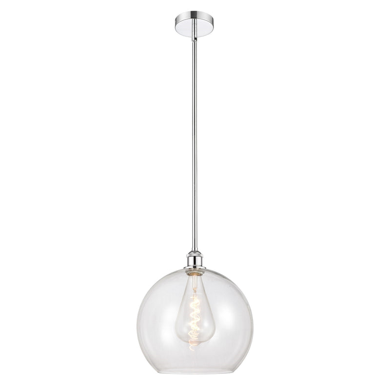 Innovations Athens 14in 1-Light Pendant | Industrial Polished Chrome and Clear Glass | Kitchen Island & Dining Room | 13.75 x | Model 616-1S-PC-G122-14