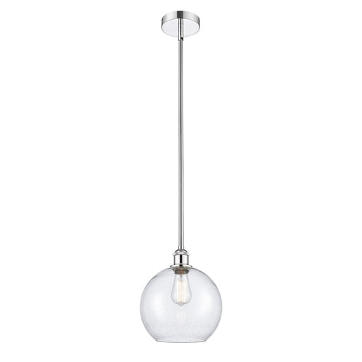 Innovations Athens 10in 1-Light Mini Pendant | Industrial Polished Chrome Steel and Seedy Glass | Kitchen Island & Dining Room | Model 616-1S-PC-G124-10
