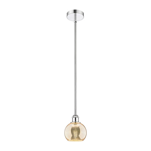 Innovations Athens 6in 1-Light Mini Pendant | Industrial Polished Chrome Steel and Mercury Glass | Kitchen Island & Dining Room | Model 616-1S-PC-G128-6