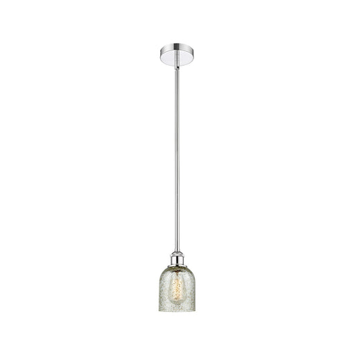 Innovations Caledonia 5in 1-Light Mini Pendant | Industrial Polished Chrome and Mica Glass | Kitchen Island & Dining Room | 5 x | Model 616-1S-PC-G259-LED