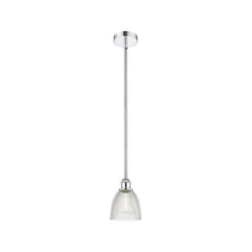 Innovations Castile 6in 1-Light Mini Pendant | Industrial Polished Chrome Steel and Clear Glass | Kitchen Island & Dining Room | 6 | Model 616-1S-PC-G382