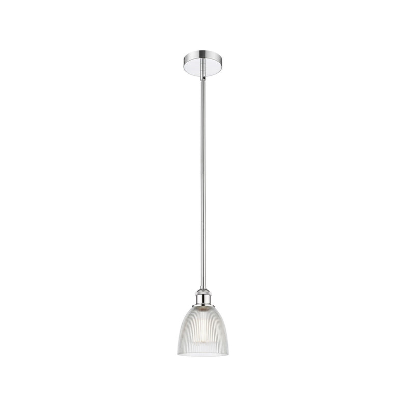 Innovations Castile 6in 1-Light Mini Pendant | Industrial Polished Chrome Steel and Clear Glass | Kitchen Island & Dining Room | 6 | Model 616-1S-PC-G382