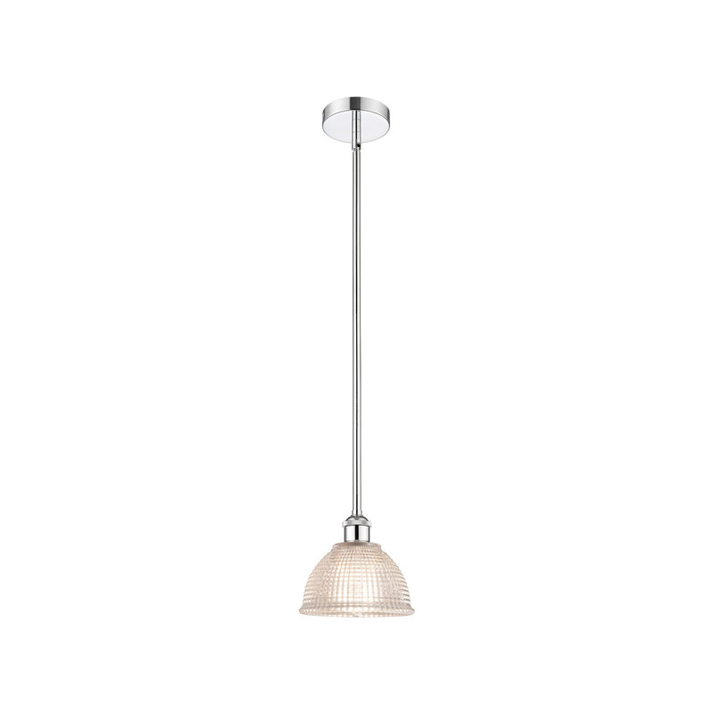 Innovations Arietta 8in 1-Light Mini Pendant | Industrial Polished Chrome Steel and Clear Glass | Kitchen Island & Dining Room | 8 | Model 616-1S-PC-G422