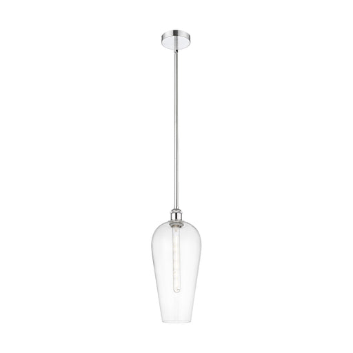 Innovations Chelsea 8in 1-Light Mini Pendant | Industrial Polished Chrome Steel and Clear Glass | Kitchen Island & Dining Room | Model 616-1S-PC-G456-8CL