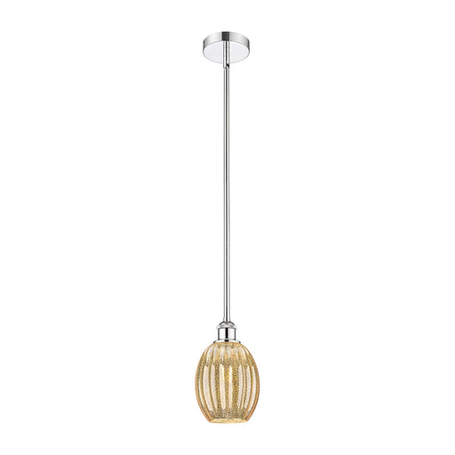 Innovations Preston Bulb 6in 1-Light Mini Pendant | Industrial Polished Chrome Steel and Mercury Glass | Kitchen Island & | Model 616-1S-PC-G459-6ME