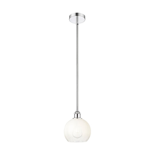 Innovations Brookhaven Globe 8in 1-Light Mini Pendant | Industrial Polished Chrome Steel and Opal Glass | Kitchen Island | 7.88 | Model 616-1S-PC-G483-8OP