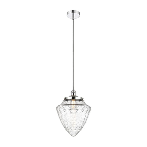 Innovations Bridgeton 12in 1-Light Mini Pendant | Traditional Polished Chrome and Seedy Glass | Kitchen Island & Dining Room | Model 616-1S-PC-G664-12