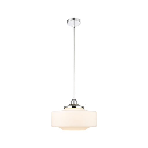 Innovations Bridgeton 12in 1-Light Mini Pendant | Traditional Polished Chrome and Matte White Frosted Glass | Kitchen Island & | Model 616-1S-PC-G691-16