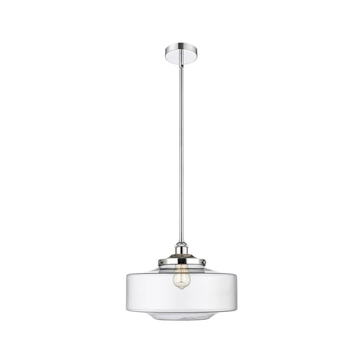 Innovations Bridgeton 16in 1-Light Mini Pendant | Traditional Polished Chrome and Clear Glass | Kitchen Island & Dining Room | Model 616-1S-PC-G692-16