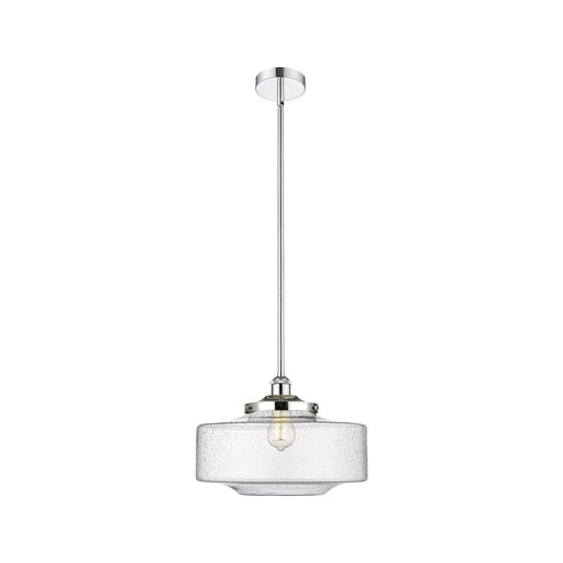 Innovations Bridgeton 16in 1-Light Mini Pendant | Traditional Polished Chrome and Seedy Glass | Kitchen Island & Dining Room | Model 616-1S-PC-G694-16