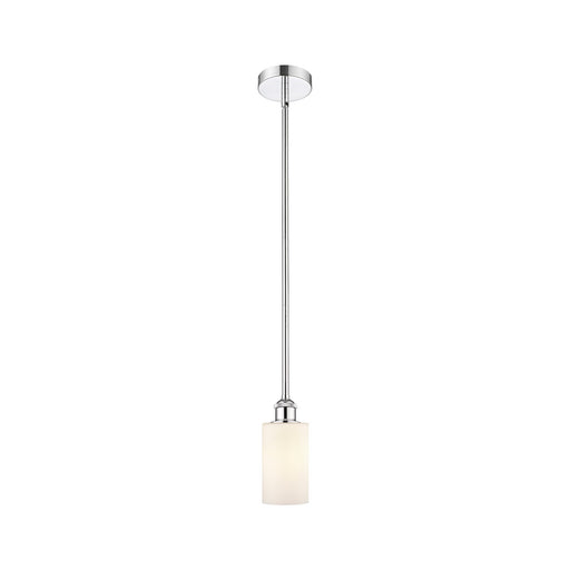Innovations Clymer 4in 1-Light Mini Pendant | Transitional Polished Chrome and Matte White Glass | Kitchen Island & Dining Room | Model 616-1S-PC-G801