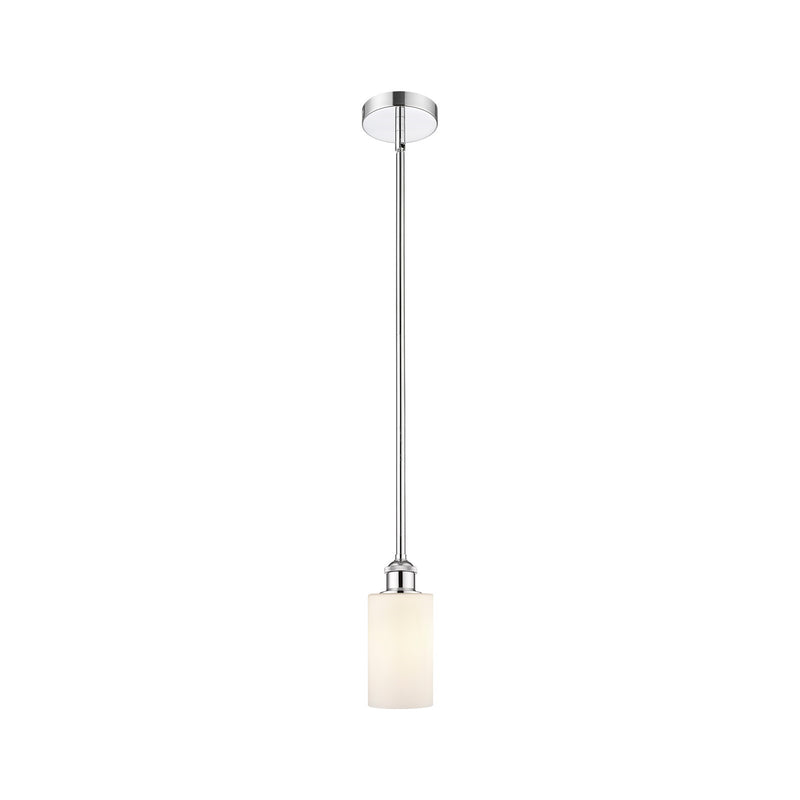 Innovations Clymer 4in 1-Light Mini Pendant | Art Nouveau Polished Chrome and Matte White Glass | Kitchen Island & Breakfast | Model 616-1S-PC-G801-LED