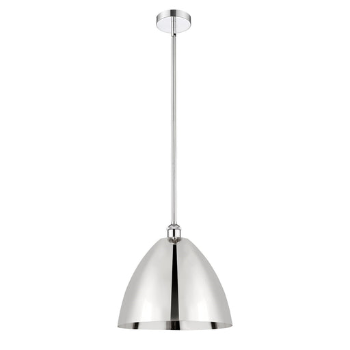 Innovations Bristol 16in 1-Light Mini Pendant | Industrial Farmhouse Polished Chrome Steel and Metal Shade | Kitchen Island & | Model 616-1S-PC-MBD-16-PC