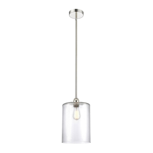 Innovations Cobbleskill 9in 1-Light Mini Pendant | Art Nouveau Polished Nickel and Clear Glass | Kitchen Island & Dining Room | Model 616-1S-PN-G112-L-LED