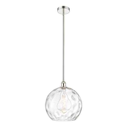 Innovations Athens Water Glass 13in 1-Light Pendant | Industrial Polished Nickel and Clear Glass | Kitchen Island & Dining Room | Model 616-1S-PN-G1215-14