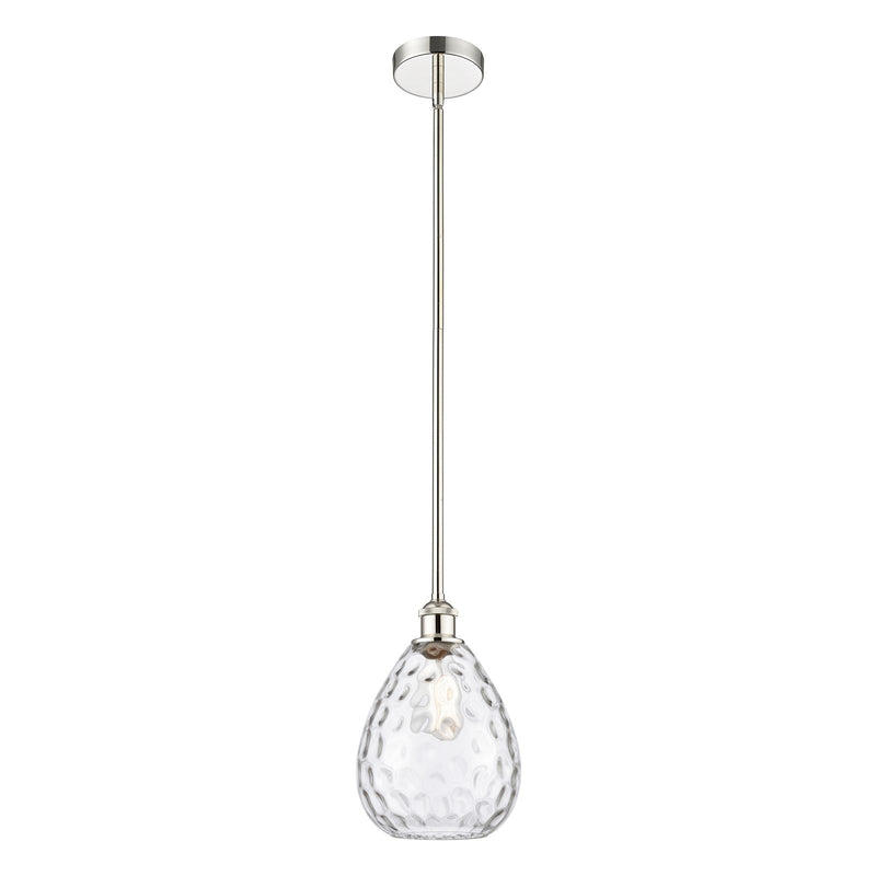 Innovations Waverly 8in 1-Light Mini Pendant | Industrial Polished Nickel and Clear Glass | Kitchen Island & Dining Room | 8 x 8 x | Model 616-1S-PN-G372