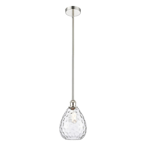 Innovations Waverly 8in 1-Light Mini Pendant | Industrial Polished Nickel Steel and Clear Glass | Kitchen Island & Dining Room | Model 616-1S-PN-G372-LED
