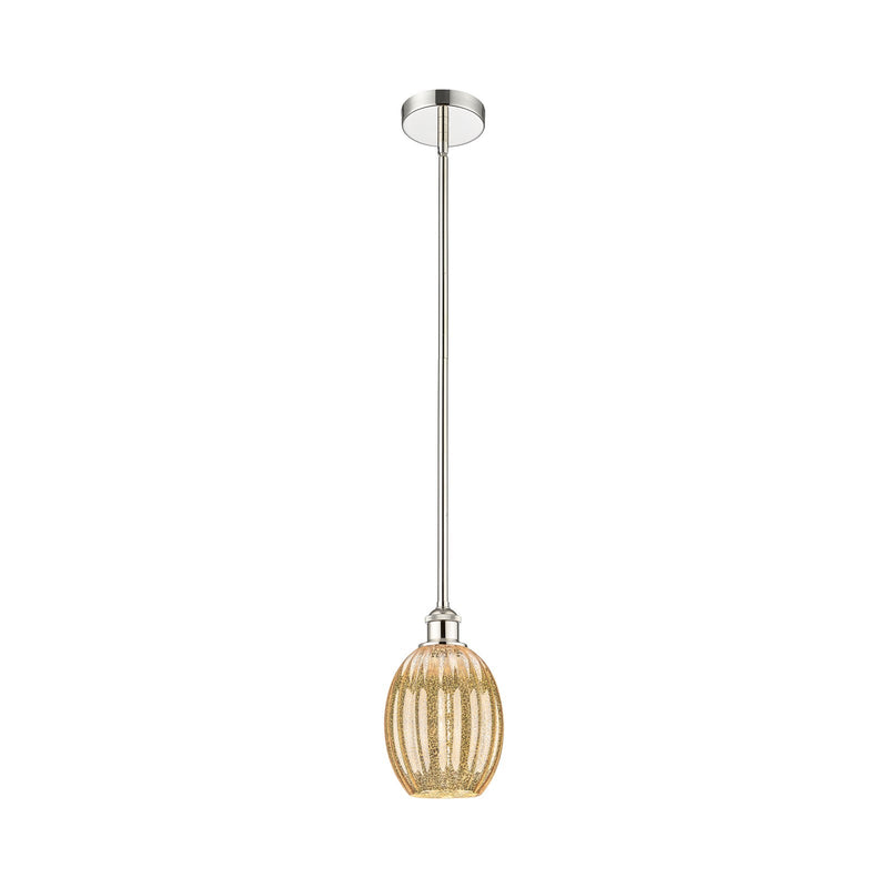 Innovations Preston Bulb 6in 1-Light Mini Pendant | Industrial Polished Nickel Steel and Mercury Glass | Kitchen Island & | Model 616-1S-PN-G459-6ME