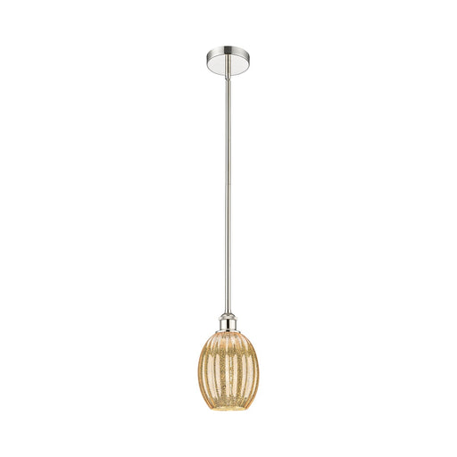 Innovations Preston Bulb 6in 1-Light Mini Pendant | Industrial Polished Nickel Steel and Mercury Glass | Kitchen Island & | Model 616-1S-PN-G459-6ME