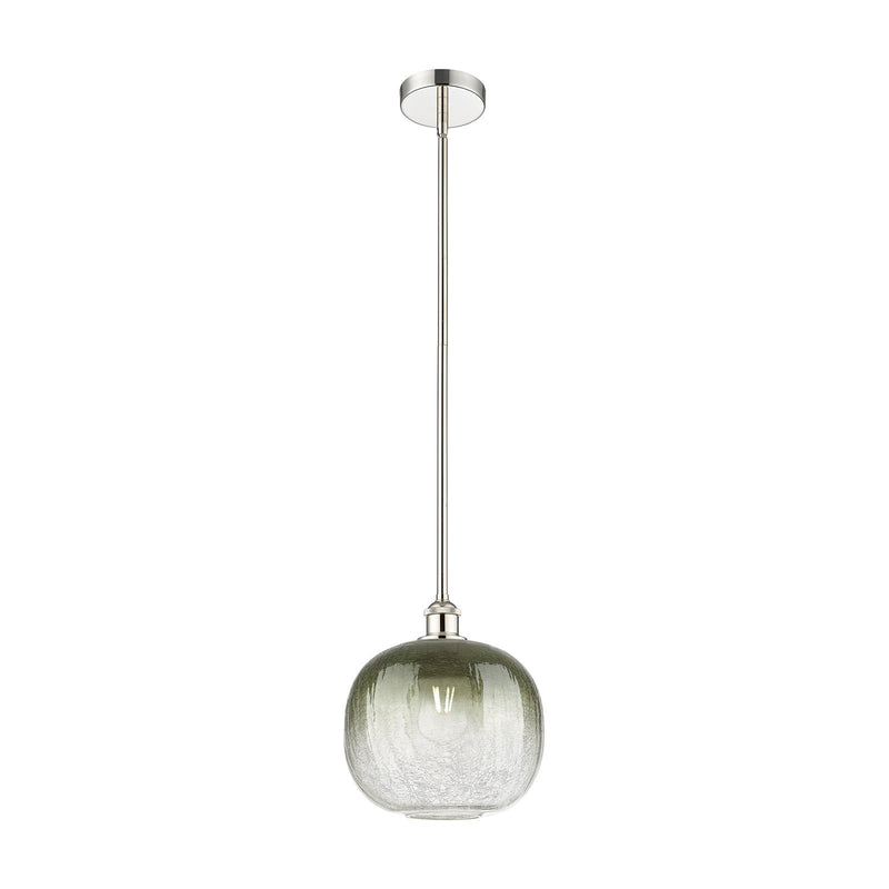 Innovations Brookhaven Sphere 11in 1-Light Mini Pendant | Industrial Polished Nickel and Slate Glass | Kitchen Island | 10.5 x | Model 616-1S-PN-G481-10SL