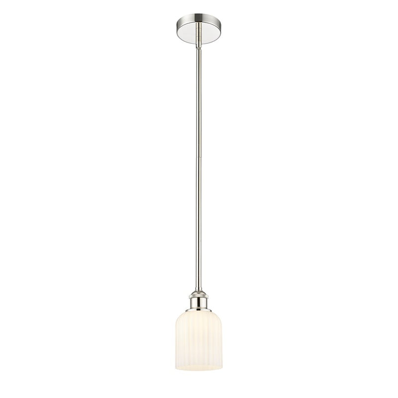 Innovations Edison Bridal Veil 5" Stem Mini Pend, PN/GW - 616-1S-PN-G559-5GWH