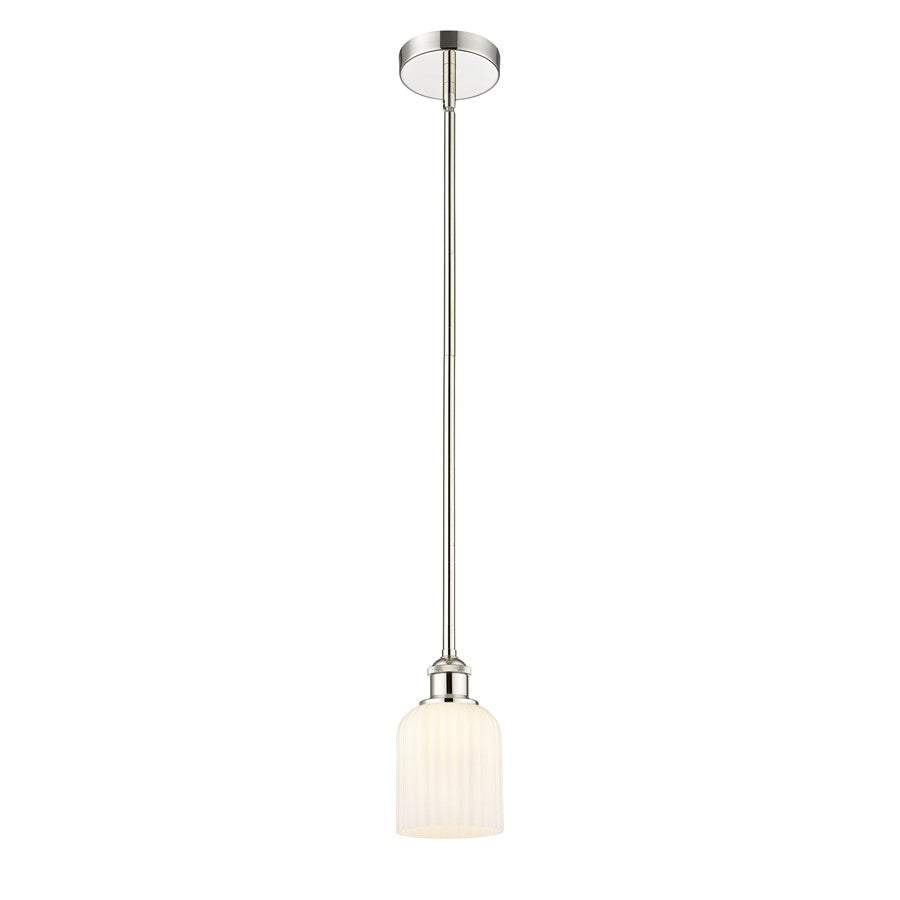 Innovations Edison Bridal Veil 5" Stem Mini Pend, PN/GW - 616-1S-PN-G559-5GWH