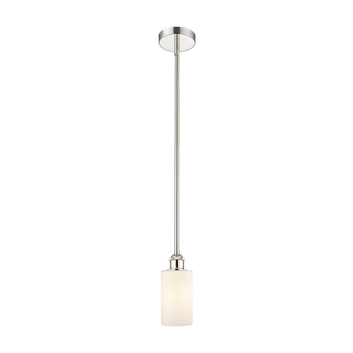 Innovations Clymer 4in 1-Light Mini Pendant | Transitional Polished Nickel and Matte White Glass | Kitchen Island & Dining Room | Model 616-1S-PN-G801-LED