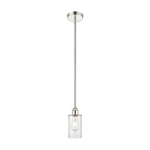 Innovations Clymer 4in 1-Light Mini Pendant | Art Nouveau Polished Nickel Steel and Clear Glass | Kitchen Island & Dining Room | Model 616-1S-PN-G802