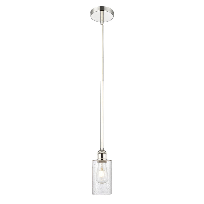 Innovations Clymer 4in 1-Light Mini Pendant | Art Nouveau Polished Nickel and Seedy Glass | Kitchen Island & Dining Room | 3.88 x | Model 616-1S-PN-G804