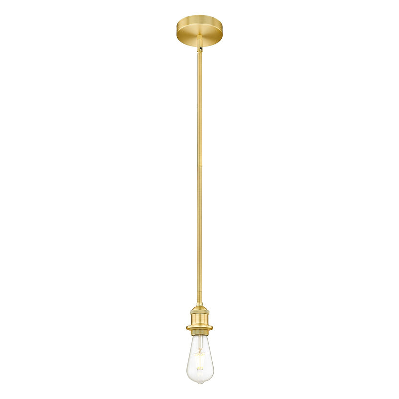 Innovations Lighting Edison 2in 1-Light Mini Pendant | Contemporary Satin Gold Steel and Bare Bulb | Kitchen Island & Breakfast Nook | 2 | Model 616-1S-SG