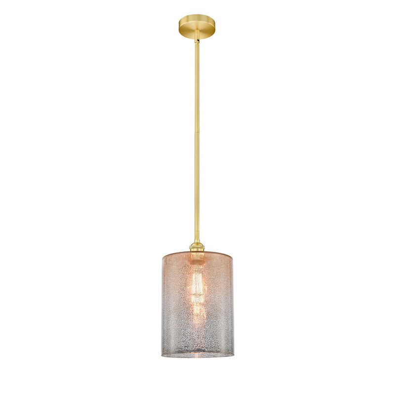 Innovations Cobbleskill 9in 1-Light Mini Pendant | Industrial Satin Gold Steel and Mercury Glass | Kitchen Island & Dining Room | Model 616-1S-SG-G116-L