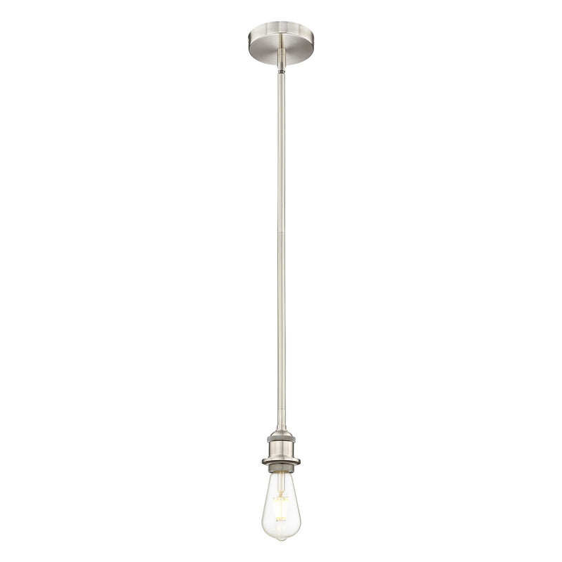 Innovations Lighting Edison 2in 1-Light Mini Pendant | Contemporary Satin Nickel Steel and Bare Bulb | Kitchen Island & Dining Room | 2 | Model 616-1S-SN