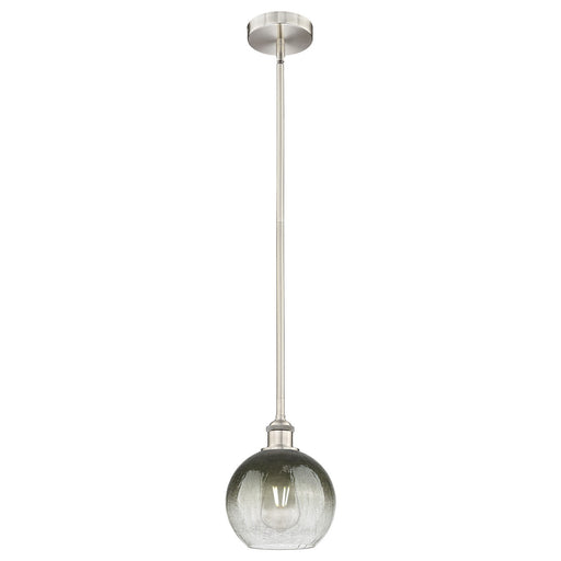 Innovations Brookhaven Globe 8in 1-Light Mini Pendant | Industrial Brushed Satin Nickel and Matte Black Glass | Kitchen Island | Model 616-1S-SN-G483-8SL