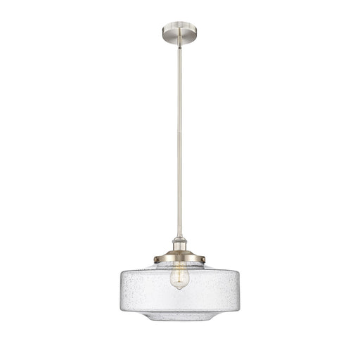 Innovations Bridgeton 16in 1-Light Mini Pendant | Traditional Brushed Satin Nickel and Seedy Glass | Kitchen Island & Dining | Model 616-1S-SN-G694-16