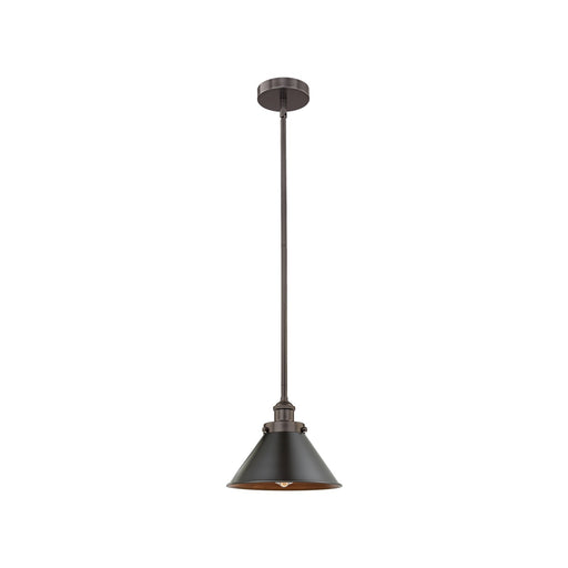 Innovations Briarcliff 10in 1-Light Mini Pendant | Industrial Oil Rubbed Bronze Steel and Oil Rubbed Bronze Metal | Kitchen | Model 616-1SH-OB-M10-OB-LED
