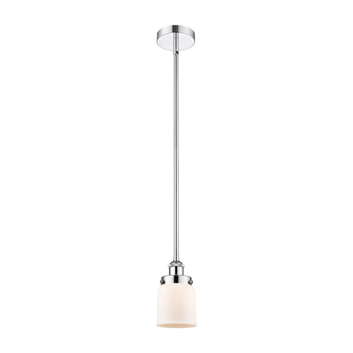 Innovations Bell 5in 1-Light Mini Pendant | Polished Chrome Steel and Matte White Frosted Glass | Kitchen Island & Dining Room | Model 616-1SH-PC-G51-LED