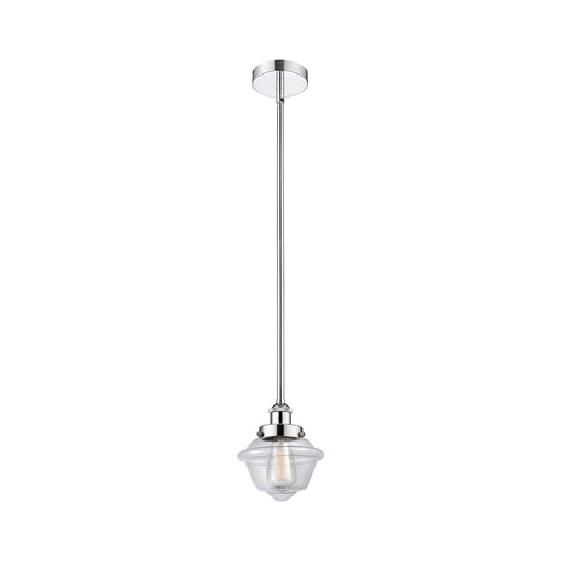 Innovations Oxford 7in 1-Light Mini Pendant | Traditional Polished Chrome Steel and Clear Glass | Kitchen Island & Dining Room | Model 616-1SH-PC-G532