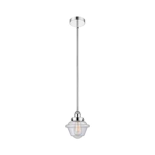 Innovations Oxford 7.25in 1-Light Mini Pendant | Traditional Polished Chrome Steel and Seedy Glass | Kitchen Island & Dining Room | Model 616-1SH-PC-G534