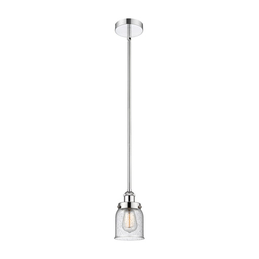 Innovations Bell 5in 1-Light Mini Pendant | Industrial Farmhouse Polished Chrome and Seedy Glass | Kitchen Island & Dining Room | 5 | Model 616-1SH-PC-G54