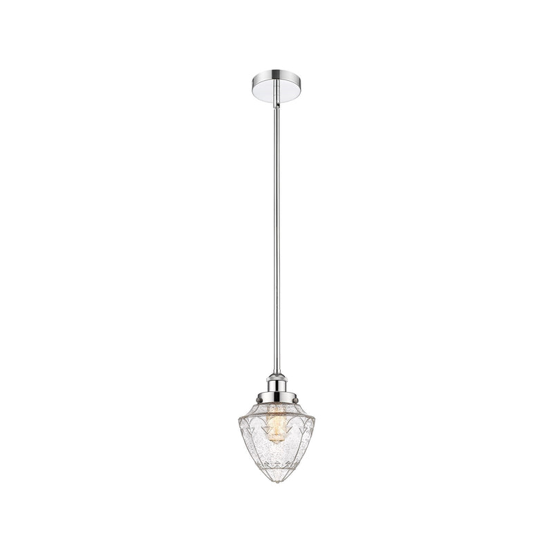 Innovations Bullet 7in 1-Light Mini Pendant | Traditional Art Deco Polished Chrome and Seedy Glass | Kitchen Island & | Model 616-1SH-PC-G664-7-LED
