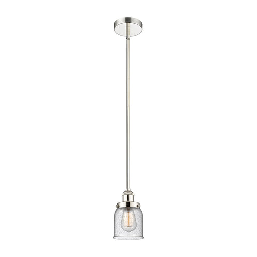 Innovations Bell 5in 1-Light Mini Pendant | Industrial Farmhouse Polished Nickel and Seedy Glass | Kitchen Island & Dining Room | Model 616-1SH-PN-G54-LED