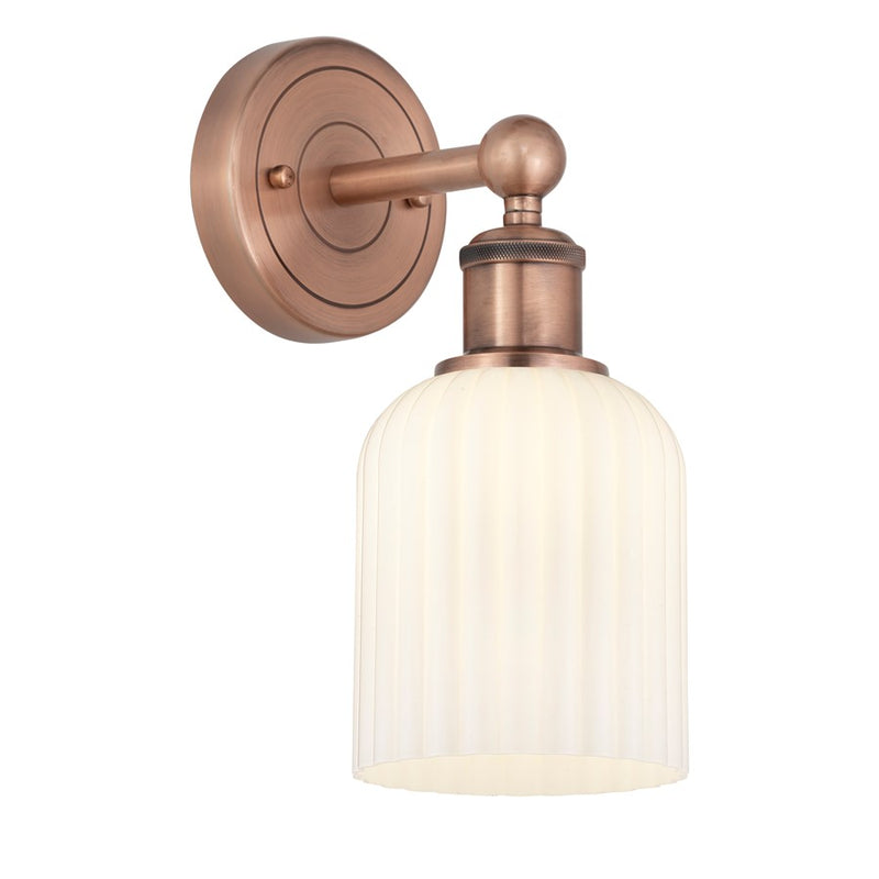 Innovations Edison Bridal Veil 1Lt 5" Sconce, CP/GW - 616-1W-AC-G559-5GWH