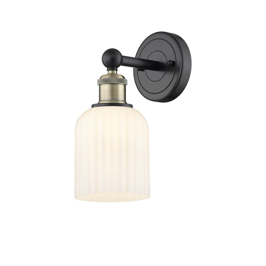 Innovations Edison Bridal Veil 1Lt 5" Sconce, BLB/GW - 616-1W-BAB-G559-5GWH