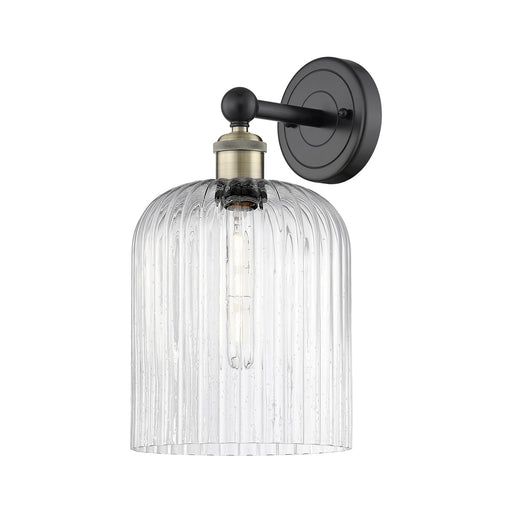 Innovations Bridal Veil 1-Light 5in Wall Sconce | Art Nouveau Industrial Black Antique Brass and Seedy Ribbed Glass | Model 616-1W-BAB-G559-8SDY
