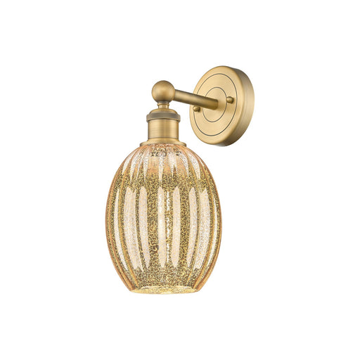 Innovations Preston Bulb 6.25in 1-Light Wall Sconce | Industrial Brushed Brass and Mercury Glass | Bathroom & Hallway Accent | Model 616-1W-BB-G459-6ME