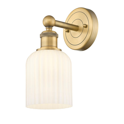 Innovations Edison Bridal Veil 1Lt 5" Sconce, BB/GW - 616-1W-BB-G559-5GWH