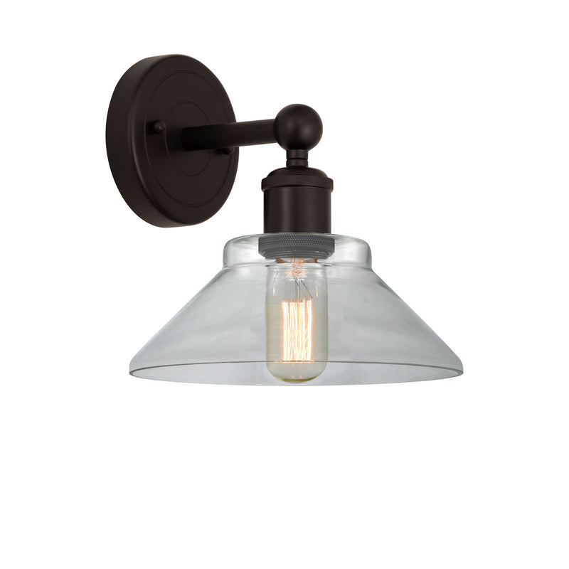 Innovations Orwell 1-Light Wall Sconce | Industrial Oil Rubbed Bronze Steel and Clear Glass | Entryway & Hallway Accent | 8.38 x | Model 616-1W-OB-G132