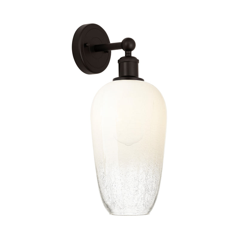 Innovations Brookhaven Flute 7in 1-Light Wall Sconce | Industrial Oil Rubbed Bronze Steel and Opal Glass | Living Room & | Model 616-1W-OB-G484-7OP