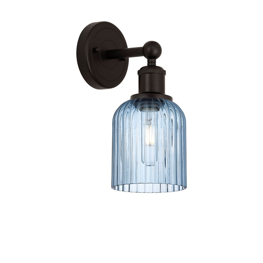 Innovations Edison Bridal Veil 1Lt 5" Sconce, Bronze/Blue - 616-1W-OB-G559-5BL
