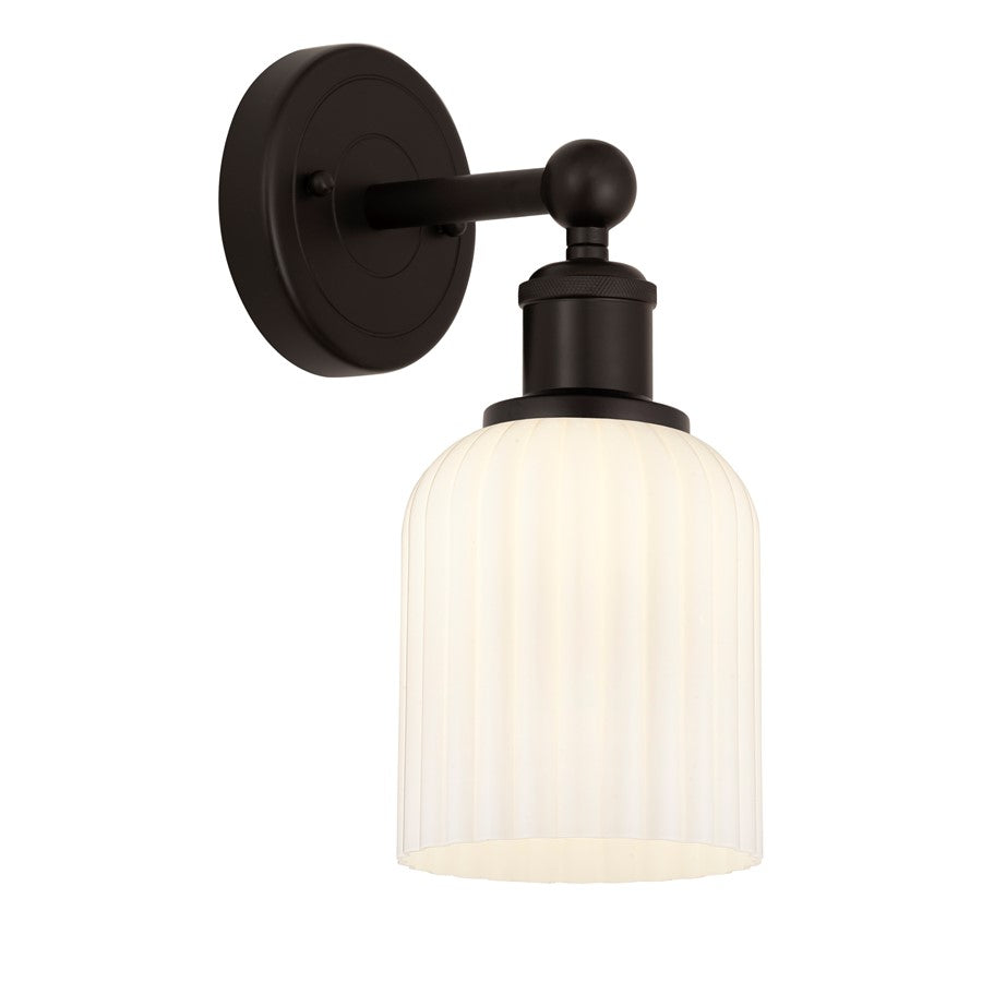 Innovations Edison Bridal Veil 1Lt 5" Sconce, BZ/GW - 616-1W-OB-G559-5GWH